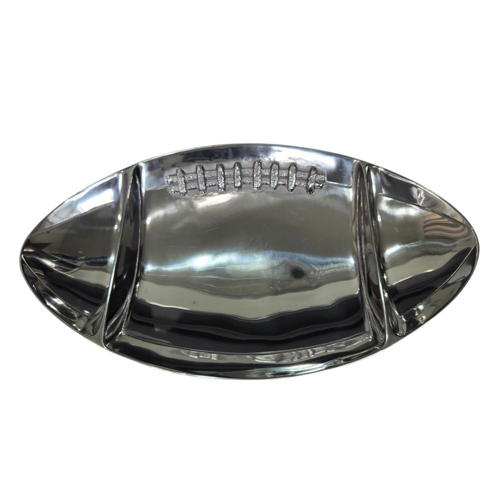 Mariposa Football Nut Large Serving Dish 17.5"×10.5" Super Bowl Party NFL Host